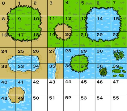 TILES FOREST rejilla numerada