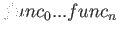 $ func_0...func_n$
