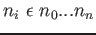 $ n_i \epsilon n_0...n_n$
