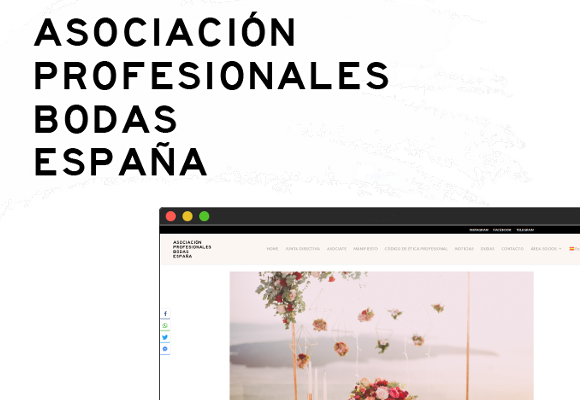 Portada de la web de la Asociación de Profesionales de Bodas de España